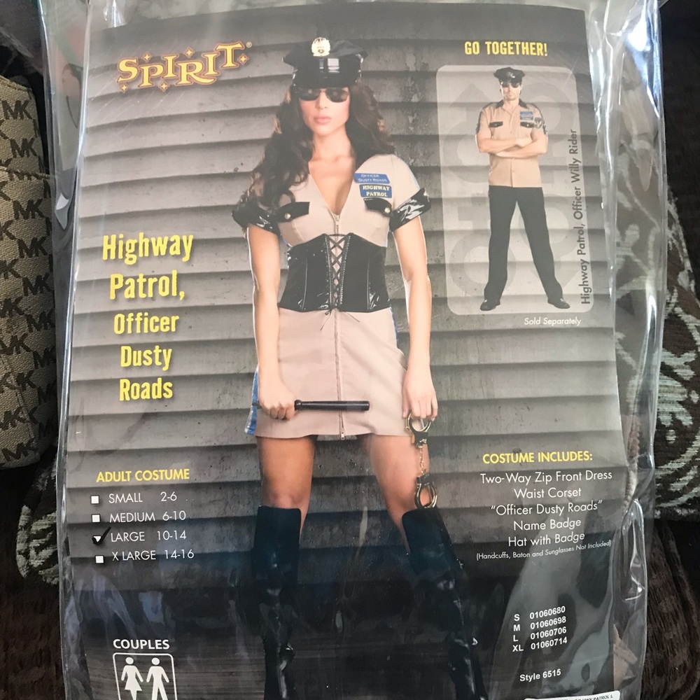 Spirit highway patrol officer dusty roads. costume